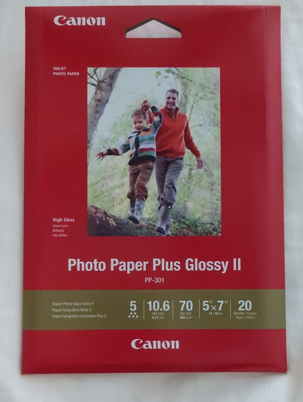 Canon Red and Gold Photo Paper Plus Glossy II Pack